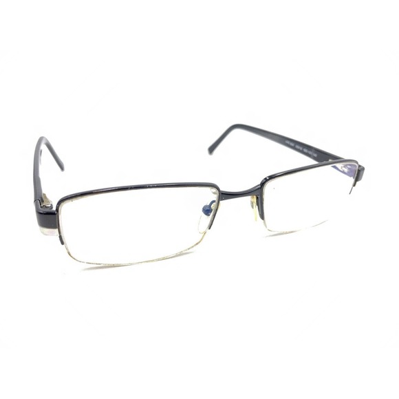 Prada VPR 60H 1BO-1O1 Black Silver Half Rim Eyeglasses Frames 53-18 140 Italy - Picture 1 of 12